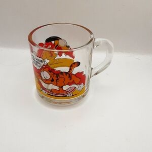Vintage 1978 McDonald's Garfield Clear Mug